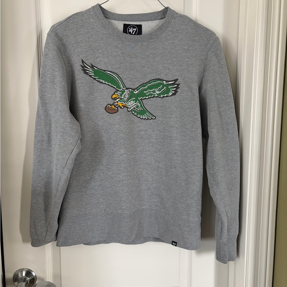 47 Men's Gray Sweatshirt Philadelphia Eagles in Medium